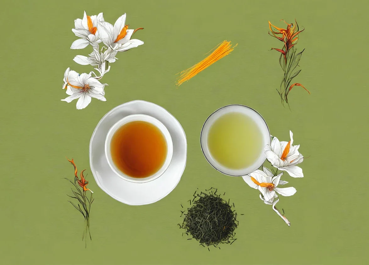 saffron green tea