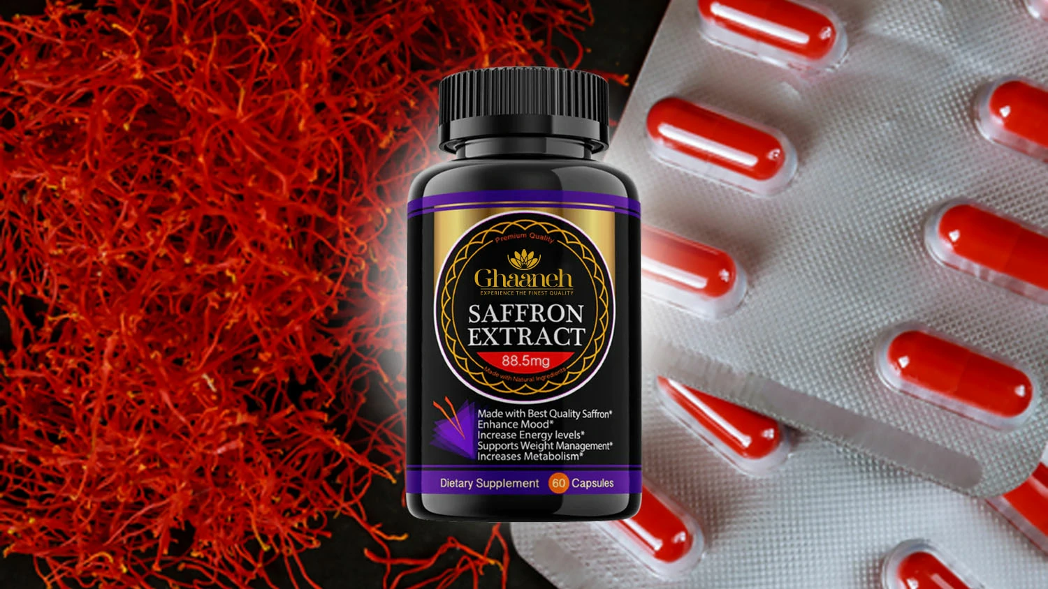 saffron extract supplement pills